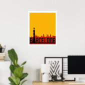 Barcelona, Spain, Travel Poster ポスター (ホームオフィス)