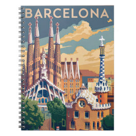 Barcelona Spain vintage ノートブック