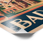 Barcelona Spain vintage フォトプリント (角)