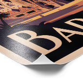 Barcelona Spain vintage フォトプリント (角)