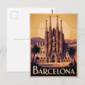 Barcelona Spain vintage ポストカード (正面/裏面)