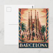 Barcelona Spain vintage ポストカード (正面/裏面)