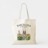 Barcelona Spain Vintage Art Landscape トートバッグ (裏面)