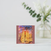 Barcelona, Spain, Vintage poster スクエア名刺 (スタンド正面)