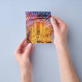 Barcelona, Spain, Vintage poster チラシ (手)