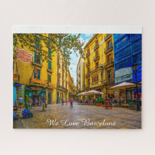 Barcelona Street Scene. Jigsaw Puzzle ジグソーパズル