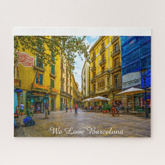 Barcelona Street Scene. Jigsaw Puzzle ジグソーパズル (横)