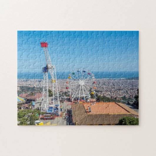 Barcelona view from Tibidabo puzzle ジグソーパズル (横)