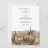 Barcelona Watercolor All In One Wedding 招待状 (裏面)