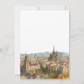 Barcelona Watercolor Destination Wedding セーブザデート (裏面)