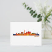 Barcelona watercolor skyline v01 ポストカード (スタンド正面)