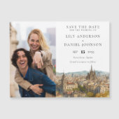 Barcelona Wedding Photo Save The Date マグネット招待状 (正面)