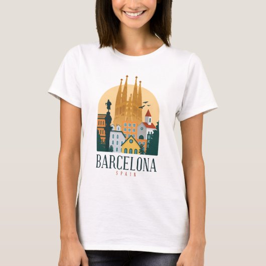 BarcelonaSkyline Tシャツ (正面)