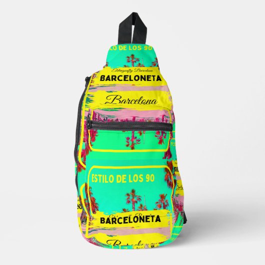 Barceloneta Green Travel Sling Bag -green スリングバッグ (正面)