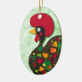 Barcelosの典型的なオンドリ セラミックオーナメント (左)