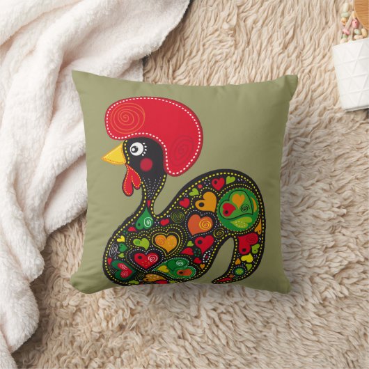 Barcelos Nr02 - Galo de Barcelosのオンドリ クッション (ブランケット)