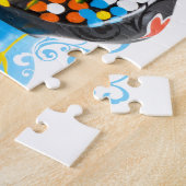 Barcelos Nr 06の有名なオンドリ-花の版 ジグソーパズル (側面)