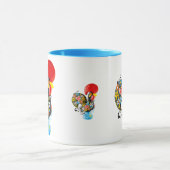 Barcelos Nr 06の有名なオンドリ-花の版 マグカップ (中央)