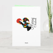 Barcelos Nr 09のメリークリスマスの有名なオンドリ シーズンカード (裏面)