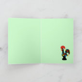 Barcelos Nr 09のメリークリスマスの有名なオンドリ シーズンカード (内部)