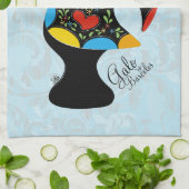 Barcelos Nr 09の有名なオンドリ キッチンタオル (折り畳み)