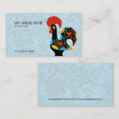 Barcelos Nr 09の有名なオンドリ 名刺 (正面/裏面)