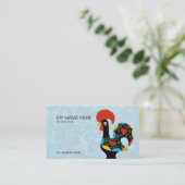 Barcelos Nr 09の有名なオンドリ 名刺 (スタンド正面)