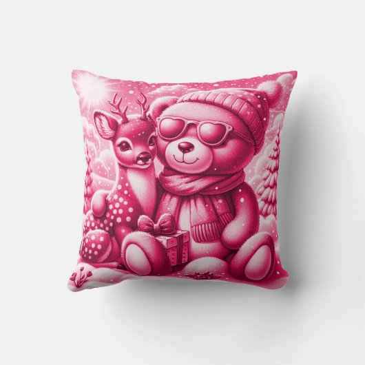 Bärchen Rehkitz Weihnachten Christmas クッション (裏面)