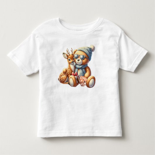 Bärchen und sein kleines Rehkitz トドラーTシャツ (正面)