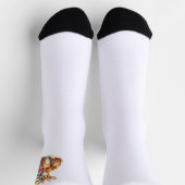 Bärchen und sein Rehkitz im Schnee ソックス (上部)