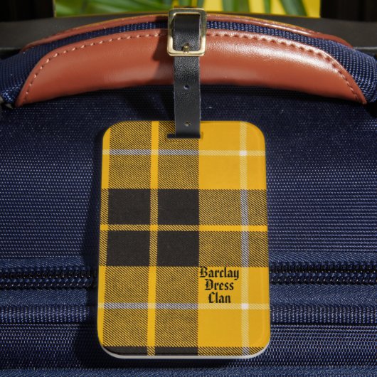 Barclay Dress Clan Tartan With Monogram Name ラゲッジタグ (正面インサイチュ2)