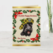 Barclay Scottie Dog Personalized Xmas カード (正面)