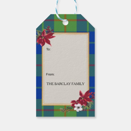 Barclay Scottish Clan Tartan & Crest ギフトタグ (裏面)