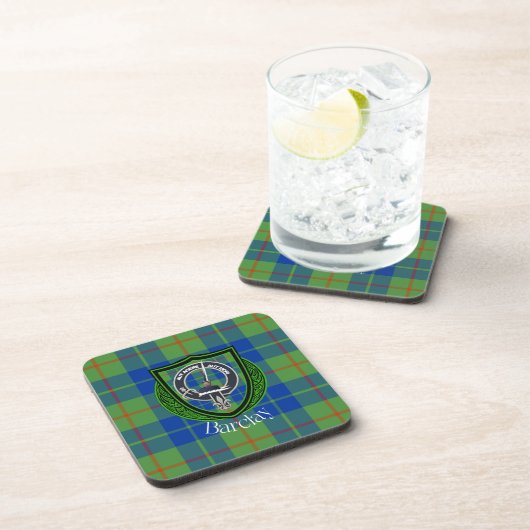 Barclay Scottish Clan Tartan & Crest コースター (右側)