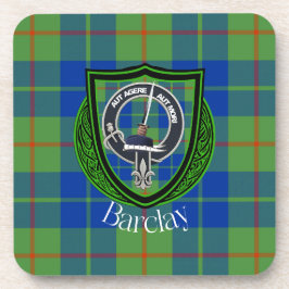 Barclay Scottish Clan Tartan & Crest コースター