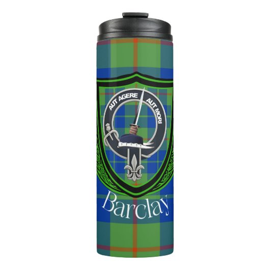 Barclay Scottish Clan Tartan & Crest タンブラー (正面)