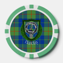Barclay Scottish Clan Tartan & Crest ポーカーチップ