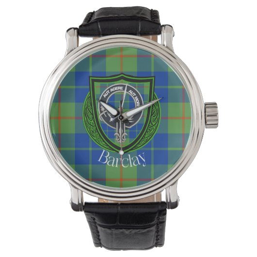 Barclay Scottish Clan Tartan & Crest 腕時計 (正面)