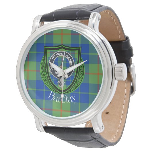 Barclay Scottish Clan Tartan & Crest 腕時計 (アングル)
