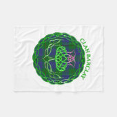 Barclay Scottish Tartan Celtic Thistle フリースブランケット (正面(横))