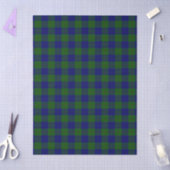 Barclay tartan blue green plaid 薄葉紙 (クラフト)