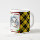 Barclay Tartan & Robin Christmas ジャンボコーヒーマグカップ (正面右)
