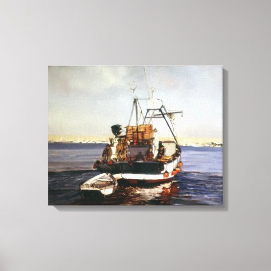 Barco de pesca/Pesqueiro/Fishing boat キャンバスプリント (正面)