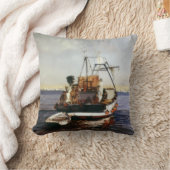 Barco de pesca/Pesqueiro/Fishing boat クッション (ブランケット)