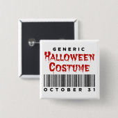 Barcode Generic Halloween Costume October 31 缶バッジ (正面&裏面)