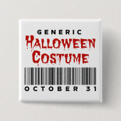 Barcode Generic Halloween Costume October 31 缶バッジ (正面)