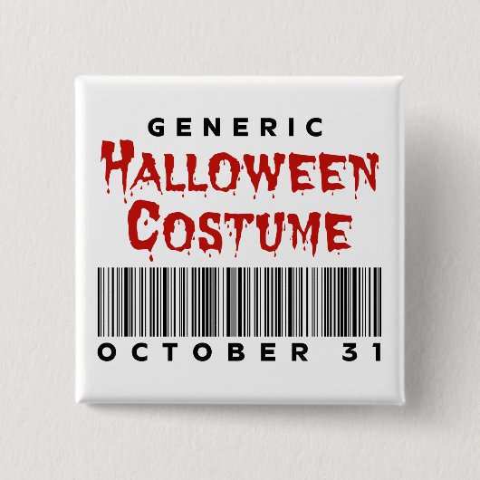 Barcode Generic Halloween Costume October 31 缶バッジ (正面)