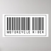 Barcode Motorcycle Rider ポスター (正面)