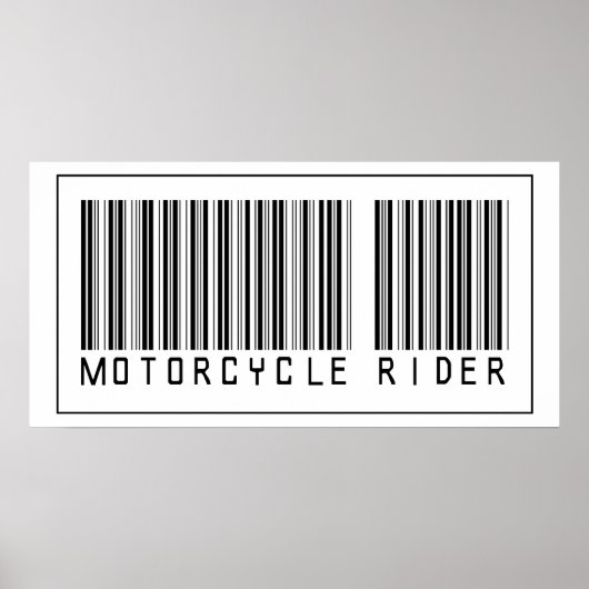 Barcode Motorcycle Rider ポスター (正面)