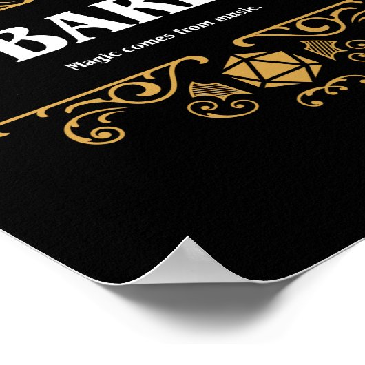 BardクラスTabletop RPGゲーム ポスター (角)